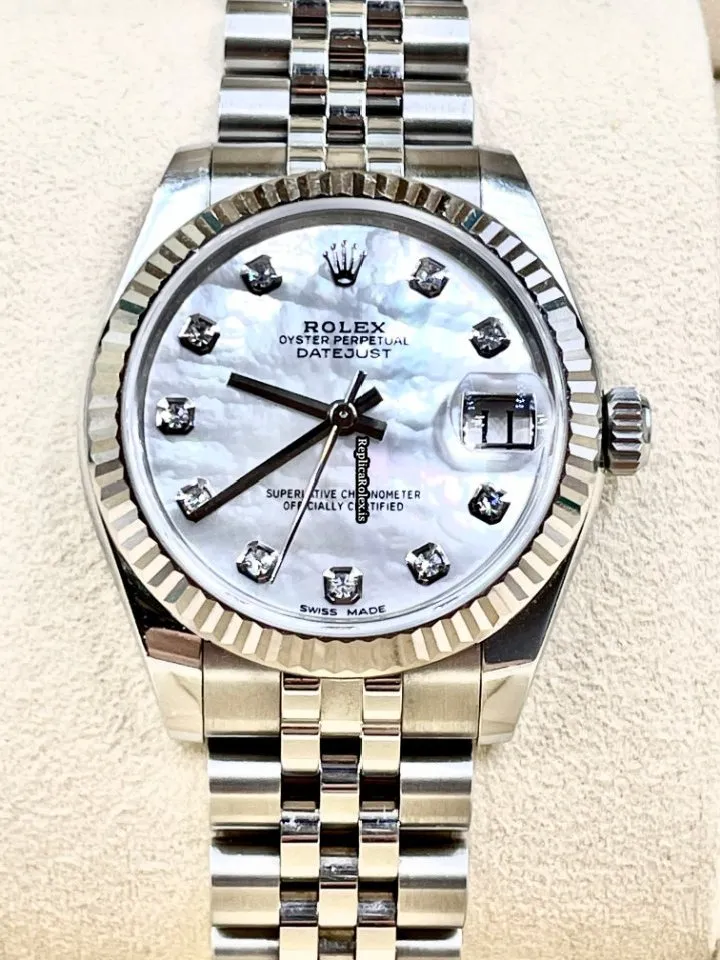 Swiss Fake Rolex Lady-datejust 178274 Caliber 2235 Automatic Movement 31mm Gold/steel Case Womens Watch - Image 2