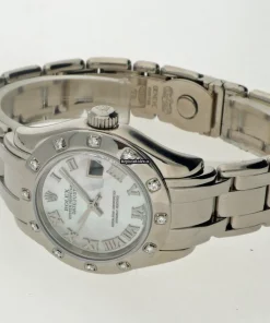 Superb Replica Rolex Lady-datejust Pearlmaster 80319 Caliber 2235 Automatic Movement 29mm White Gold Case Womens Watch