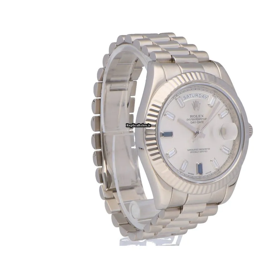 Affordable Imitation Rolex Day-date II 218239 Automatic Movement 41mm White Gold Case Mens/unisex Watch - Image 8