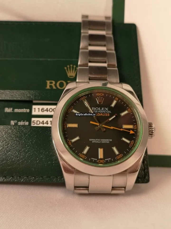 Reliable Fake Rolex Milgauss 116400gv Caliber 3131 Automatic Movement 40mm Steel Case Mens/unisex Watch