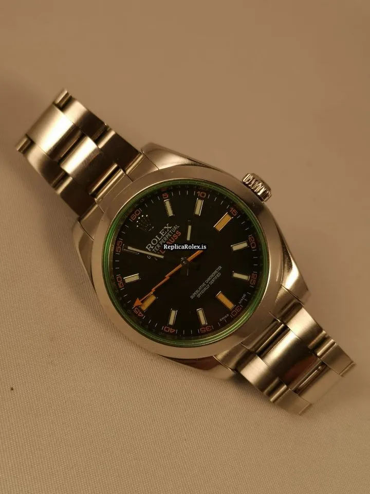 Reliable Fake Rolex Milgauss 116400gv Caliber 3131 Automatic Movement 40mm Steel Case Mens/unisex Watch - Image 2