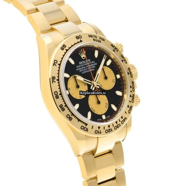 Offering Fake Rolex Daytona 116508 Caliber 4130 Automatic Movement 40mm Yellow Gold Case Watch - Image 3