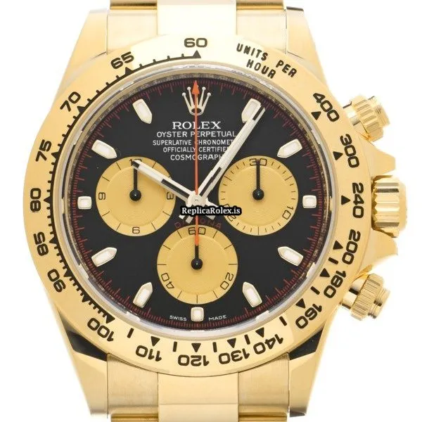 Offering Fake Rolex Daytona 116508 Caliber 4130 Automatic Movement 40mm Yellow Gold Case Watch - Image 6