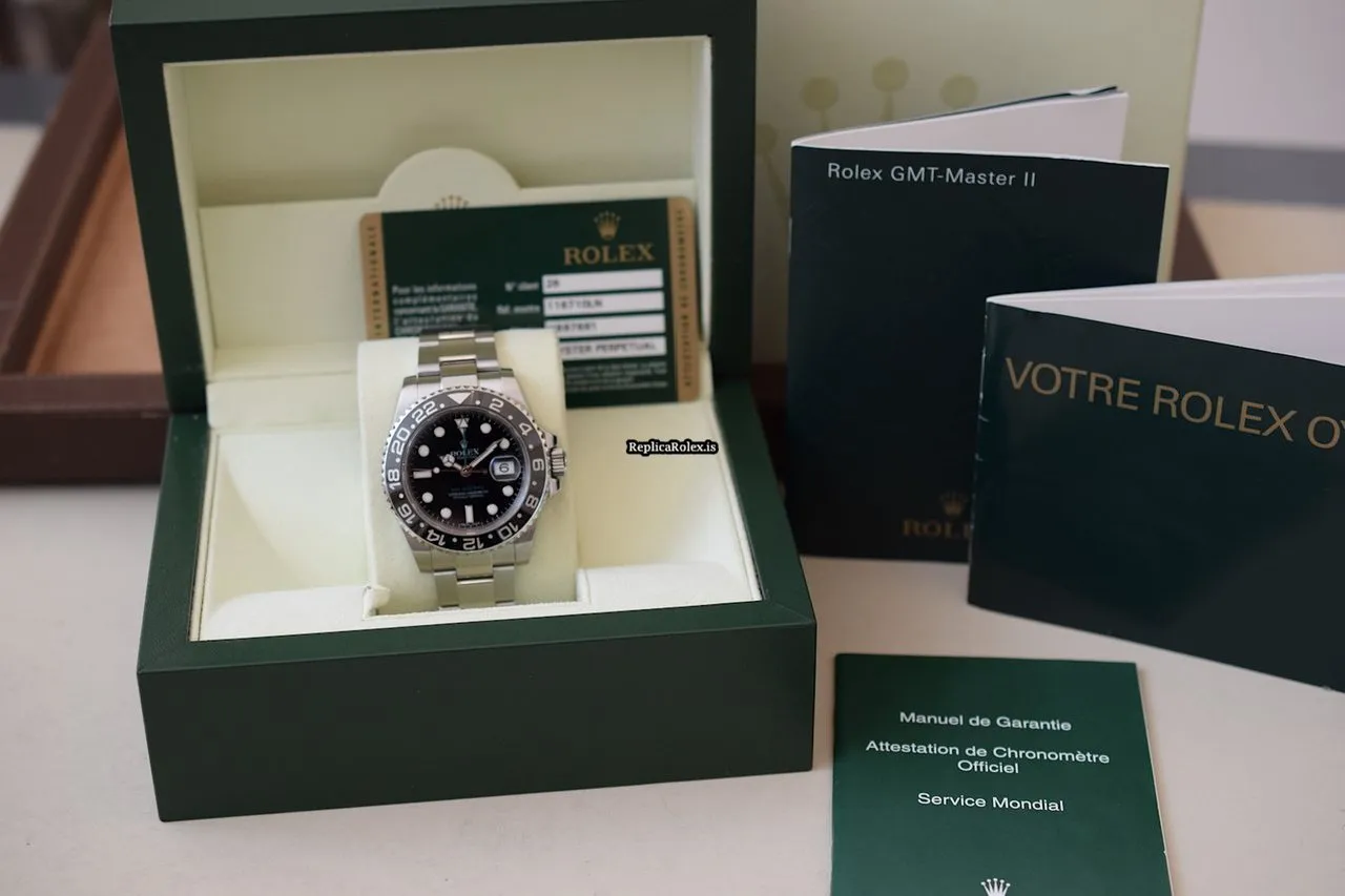 Suitable Replica Rolex Gmt-master II 116710ln Automatic Movement 40mm Steel Case Mens/unisex Watch - Image 8