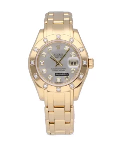 Nice Clone Rolex Lady-datejust Pearlmaster 80318 Automatic Movement 29mm Yellow Gold Case Womens Watch