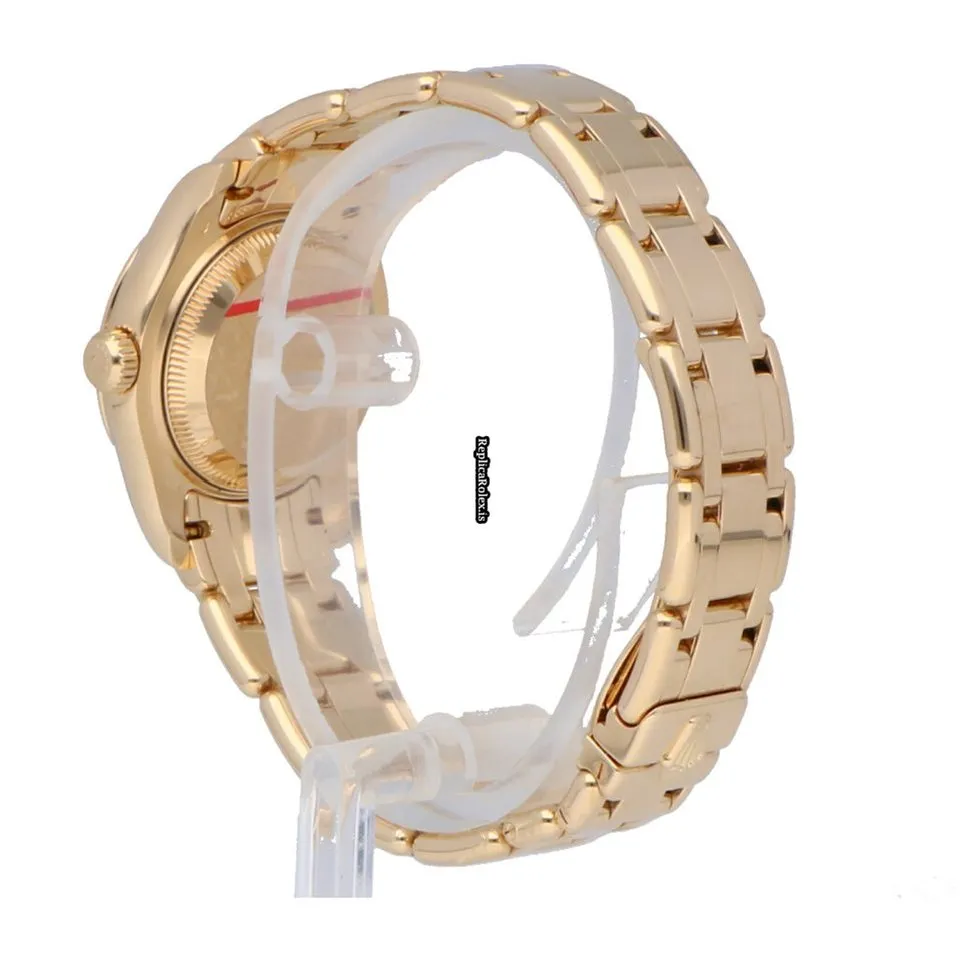 Nice Clone Rolex Lady-datejust Pearlmaster 80318 Automatic Movement 29mm Yellow Gold Case Womens Watch - Image 4