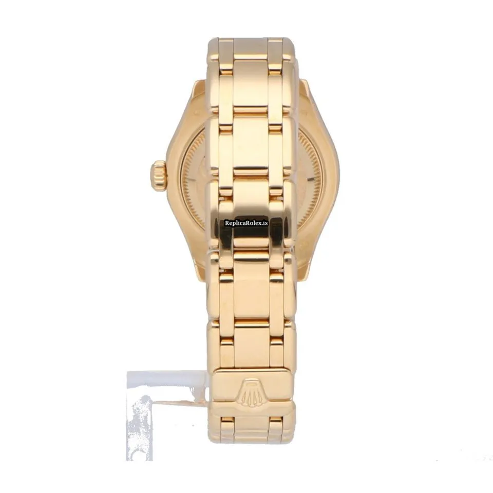 Nice Clone Rolex Lady-datejust Pearlmaster 80318 Automatic Movement 29mm Yellow Gold Case Womens Watch - Image 5