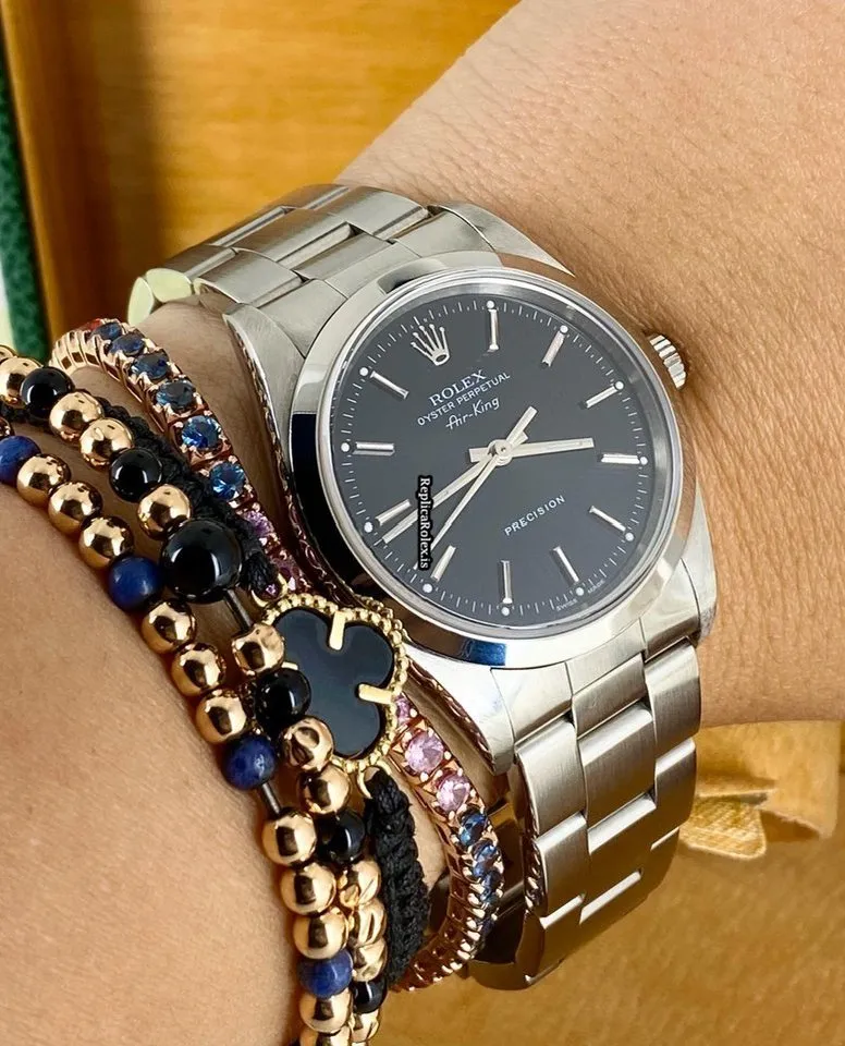 Beautiful Replica Rolex Air King Precision 14000m Caliber 3130 Automatic Movement 34mm Steel Case Mens/unisex Watch