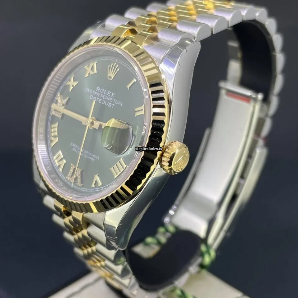 Reliable Fakes Rolex Datejust 126233 Caliber 3235 Automatic Movement 36mm Gold/steel Case Mens/unisex Watch - Image 3