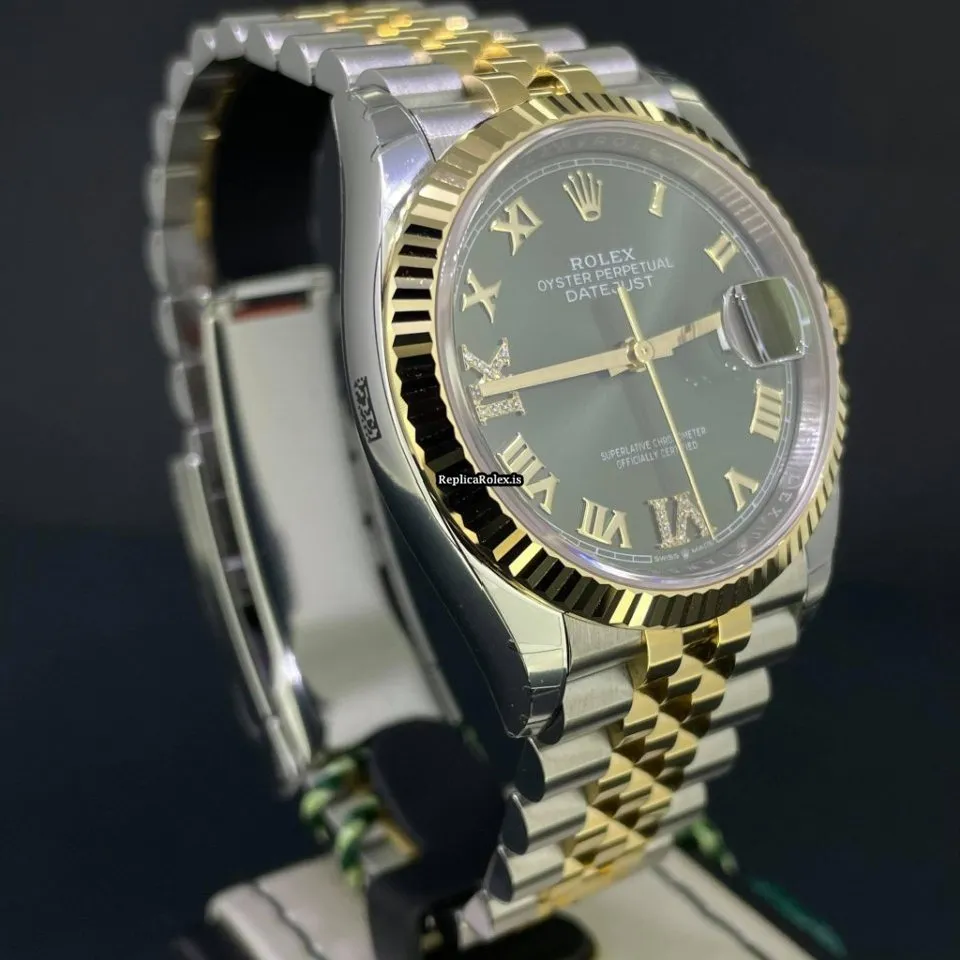 Reliable Fakes Rolex Datejust 126233 Caliber 3235 Automatic Movement 36mm Gold/steel Case Mens/unisex Watch - Image 5