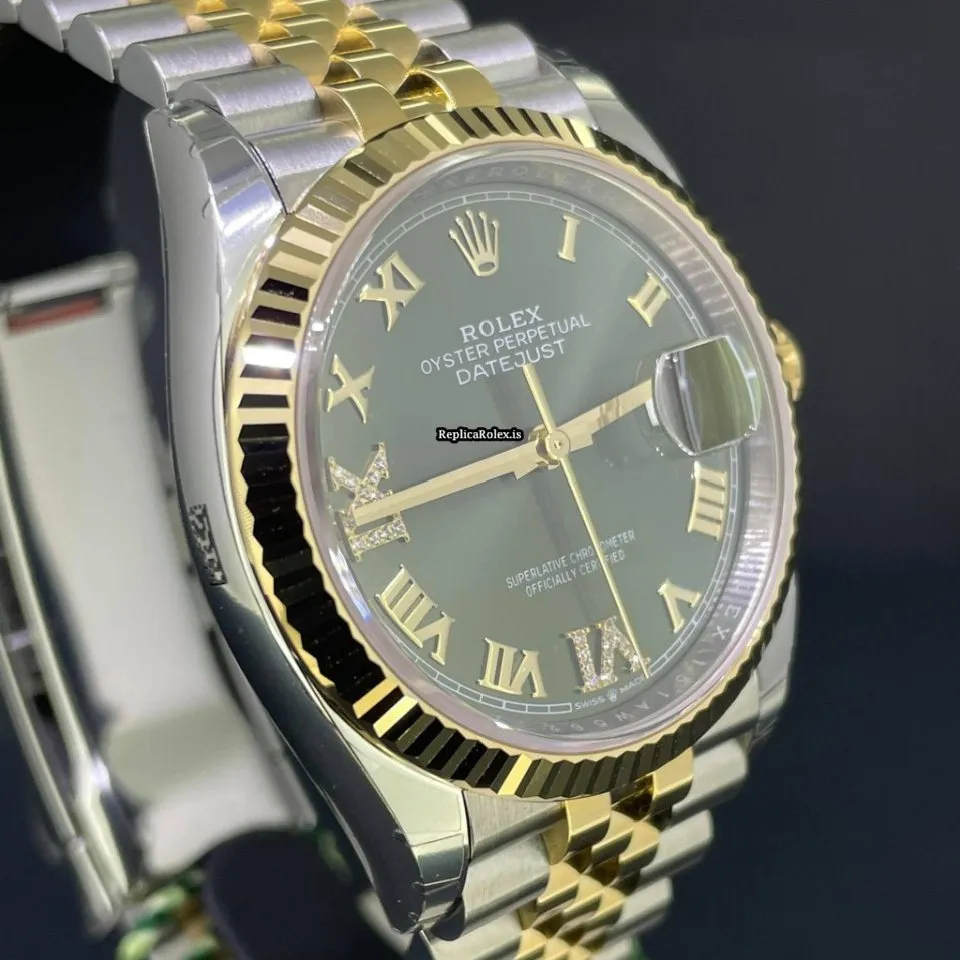 Reliable Fakes Rolex Datejust 126233 Caliber 3235 Automatic Movement 36mm Gold/steel Case Mens/unisex Watch - Image 7