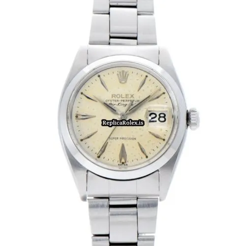 Suitable Fake Rolex Air King Date 5700 Caliber 1530 Automatic Movement 34mm Steel Case Watch