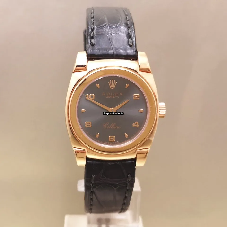 Pleasing Fake Rolex Cellini 5310 Manual Winding Movement Rose Gold Case Womens Watch