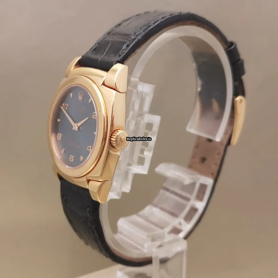 Pleasing Fake Rolex Cellini 5310 Manual Winding Movement Rose Gold Case Womens Watch - Image 2