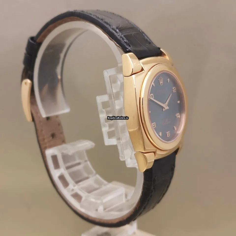 Pleasing Fake Rolex Cellini 5310 Manual Winding Movement Rose Gold Case Womens Watch - Image 3