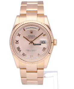 Well Made Replica Rolex Day-date 36 118235 Automatic Movement 36mm Red Gold Case Mens/unisex Watch