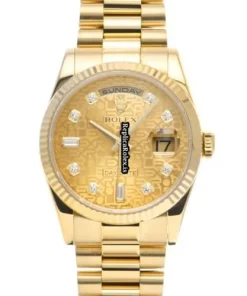 Lovely Replica Rolex Day-date 36 118238a Automatic Movement 36mm Yellow Gold Case Watch