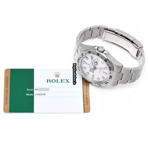 Reliable Replica Rolex Explorer II 216570 Caliber 3187 Automatic Movement 42mm Steel Case Watch - Image 5