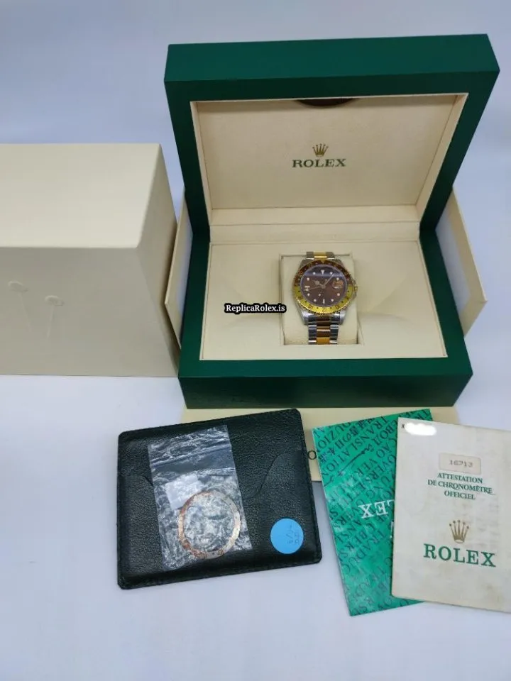 Wonderful Copies Rolex Gmt-master II 16713 Caliber 3185 Automatic Movement 40mm Gold/steel Case Mens/unisex Watch - Image 2