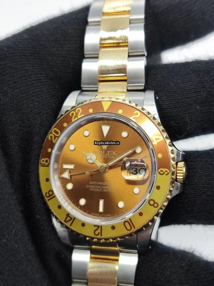 Wonderful Copies Rolex Gmt-master II 16713 Caliber 3185 Automatic Movement 40mm Gold/steel Case Mens/unisex Watch - Image 6