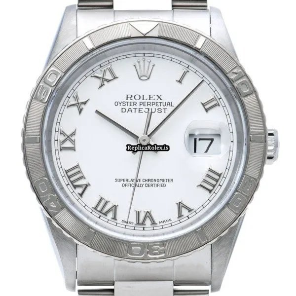 Pleasing Replica Rolex Datejust Turn-o-graph 16264 Caliber 3135 Automatic Movement 36mm Steel Case Watch - Image 6