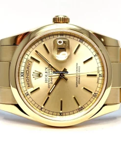 Incredible Replica Rolex Day-date 36 118208 Caliber 3155 Automatic Movement 36mm Yellow Gold Case Mens/unisex Watch