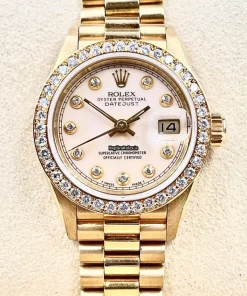 Best Copy Rolex Lady-datejust 69138 Caliber 2135 Automatic Movement 26mm Yellow Gold Case Womens Watch