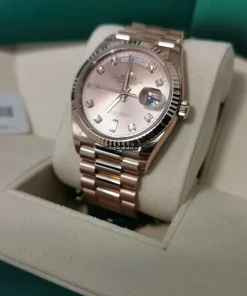 Nice Imitation Rolex Day-date 36 128235 Caliber 3255 Automatic Movement 36mm Rose Gold Case Mens/unisex Watch
