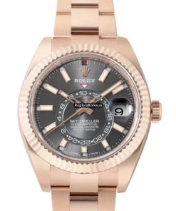 Well Made Fakes Rolex Sky-dweller 326935 Automatic Movement 42mm Rose Gold Case Mens/unisex Watch