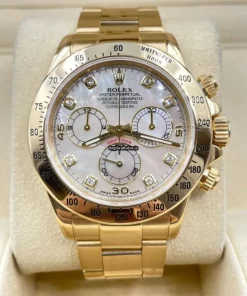Nice Fake Rolex Daytona 116528 Caliber 4130 Automatic Movement 40mm Yellow Gold Case Mens/unisex Watch