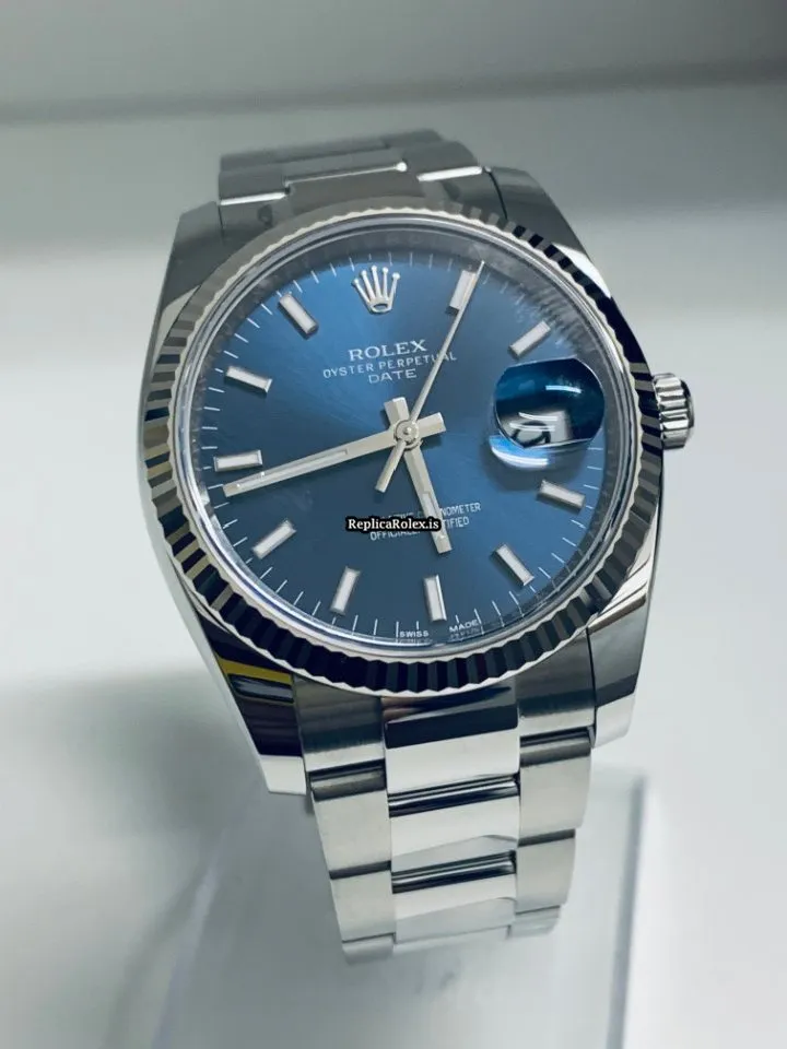 Swiss Replica Rolex Oyster Perpetual Date 115234 Automatic Movement 34mm Steel Case Mens/unisex Watch - Image 2