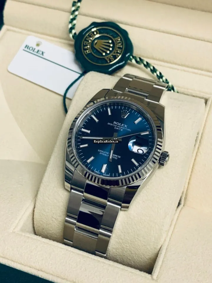 Swiss Replica Rolex Oyster Perpetual Date 115234 Automatic Movement 34mm Steel Case Mens/unisex Watch - Image 5