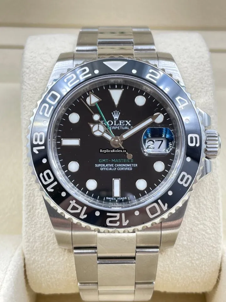 Trustworthy Replica Rolex Gmt-master II 116710ln Caliber 3186 Automatic Movement 40mm Steel Case Mens/unisex Watch - Image 9