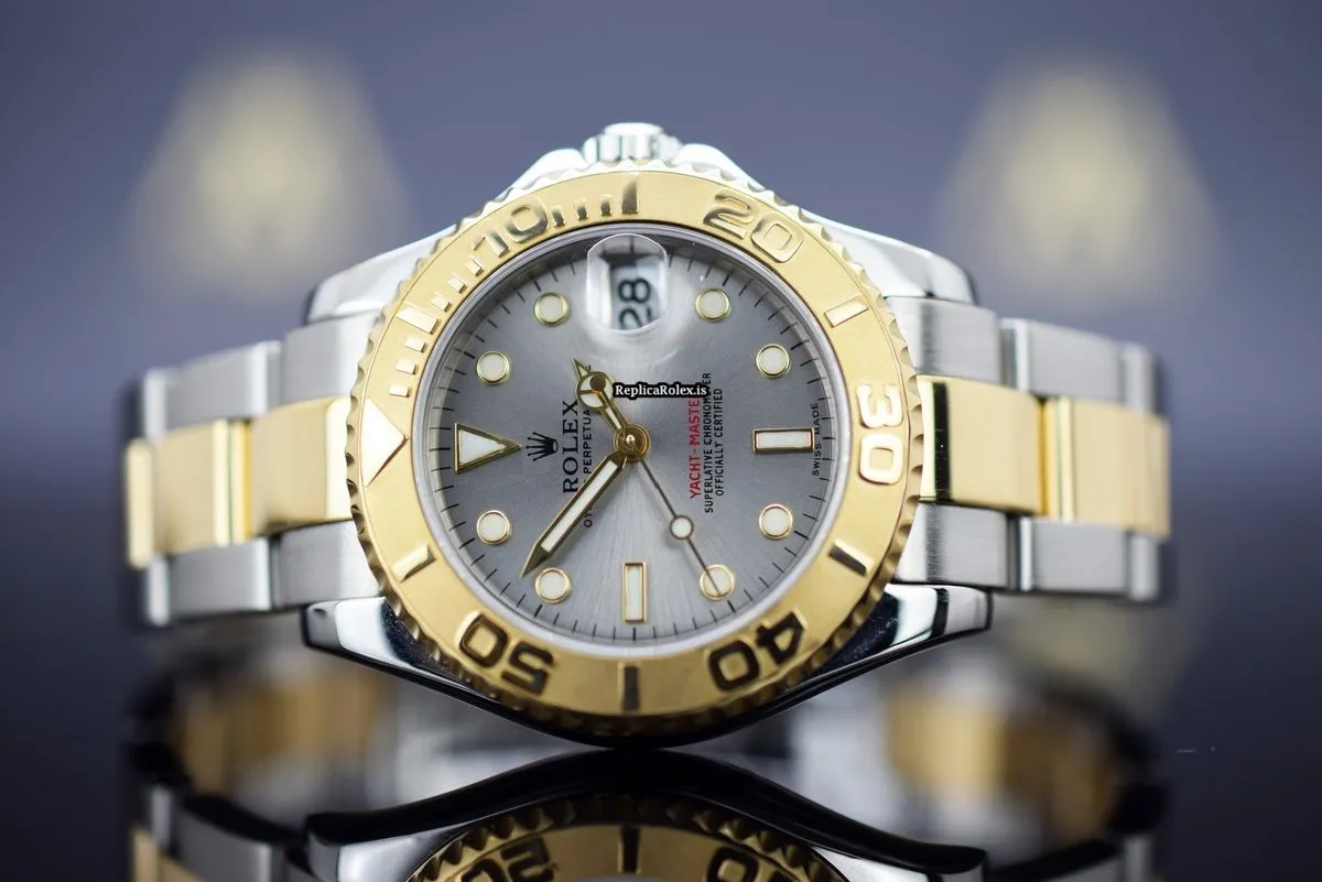 Fabulous Replica Rolex Yacht-master 168623 Caliber 2235-31 Automatic Movement 35mm Gold/steel Case Watch