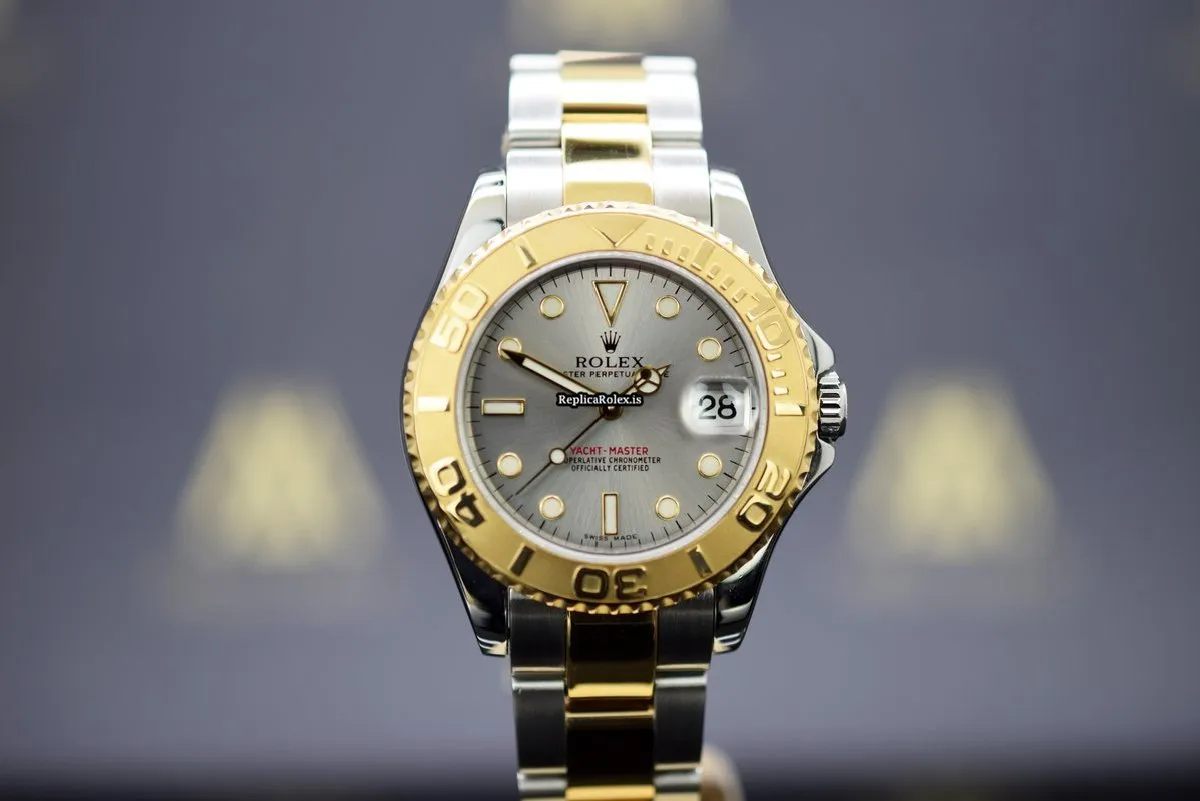 Fabulous Replica Rolex Yacht-master 168623 Caliber 2235-31 Automatic Movement 35mm Gold/steel Case Watch - Image 6