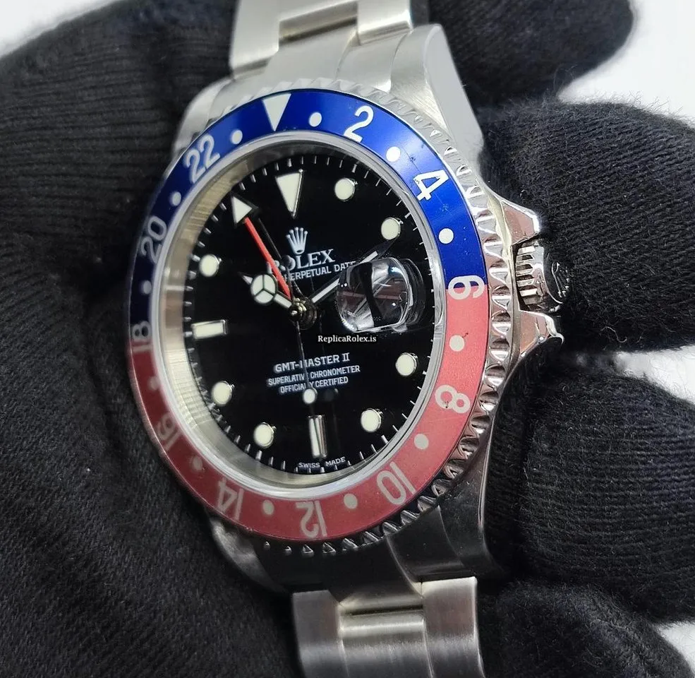 Incredible Fake Rolex Gmt-master II 16710 Caliber 3185 Automatic Movement 40mm Steel Case Mens/unisex Watch - Image 9