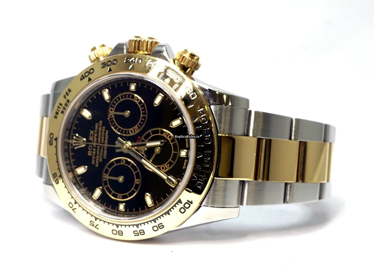 Inexpensive Fake Rolex Daytona 116503 Caliber 4130 Automatic Movement 40mm Gold/steel Case Mens/unisex Watch - Image 2