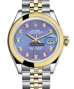 Perfect Replicas Rolex Lady-datejust 279163 Automatic Movement 28mm Gold/steel Case Womens Watch