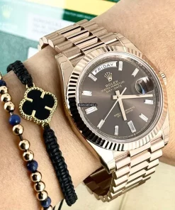 Suitable Fake Rolex Day-date 40 228235-0006 Caliber 3255 Automatic Movement 40mm Rose Gold Case Mens/unisex Watch