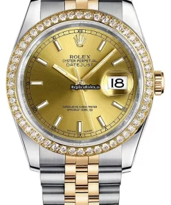 Design Replica Rolex Datejust 116243 Caliber 3135 Automatic Movement 36mm Gold/steel Case Mens/unisex Watch