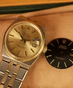 Affordable Replica Rolex Datejust Oysterquartz 17013 Caliber 5035 Quartz Movement 36x42mm Gold/steel Case Mens/unisex Watch