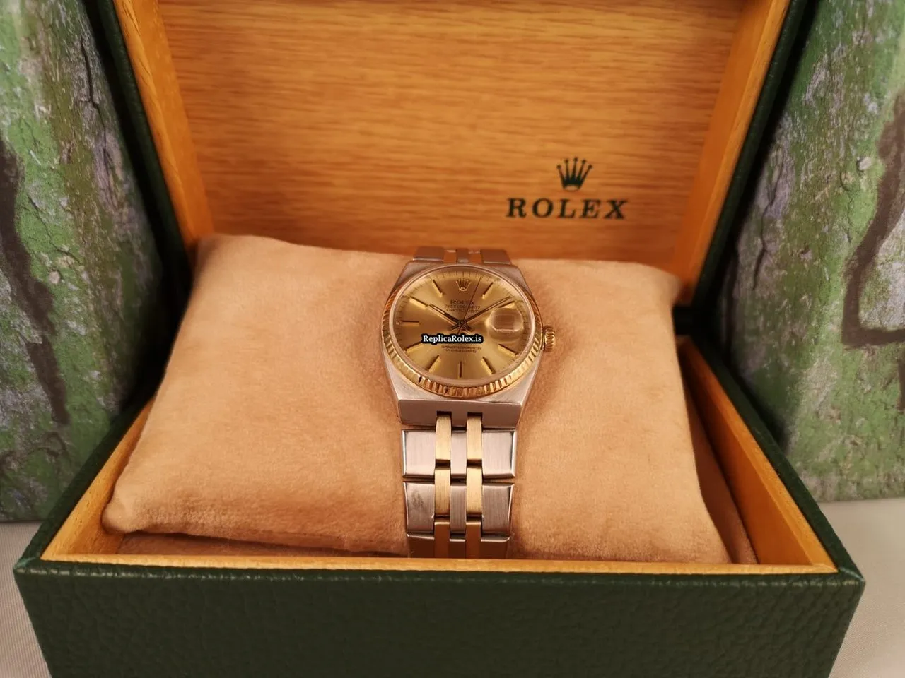 Affordable Replica Rolex Datejust Oysterquartz 17013 Caliber 5035 Quartz Movement 36x42mm Gold/steel Case Mens/unisex Watch - Image 12