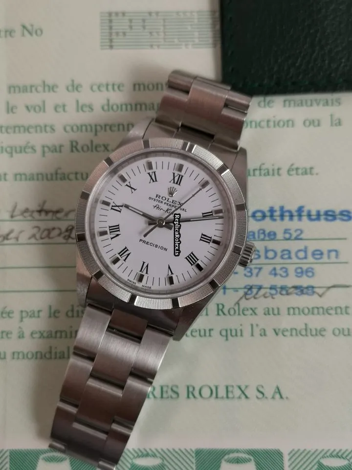 Incredible Replica Rolex Air King Precision 14010m Caliber 3130 Automatic Movement 34x42mm Steel Case Mens/unisex Watch - Image 2