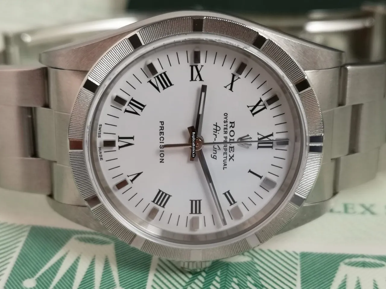 Incredible Replica Rolex Air King Precision 14010m Caliber 3130 Automatic Movement 34x42mm Steel Case Mens/unisex Watch - Image 9