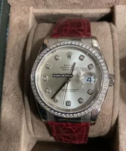 Wonderful Clone Rolex Datejust 116189 Caliber 3135 Automatic Movement 36mm White Gold Case Mens/unisex Watch