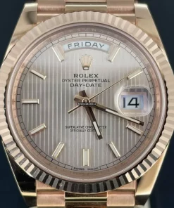 Reliable Replica Rolex Day-date 40 228235 Caliber 3255 Automatic Movement 40mm Rose Gold Case Mens/unisex Watch