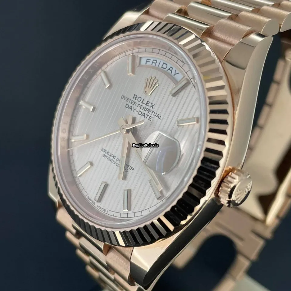 Reliable Replica Rolex Day-date 40 228235 Caliber 3255 Automatic Movement 40mm Rose Gold Case Mens/unisex Watch - Image 4