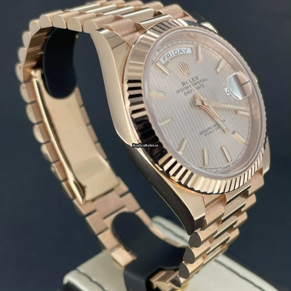 Reliable Replica Rolex Day-date 40 228235 Caliber 3255 Automatic Movement 40mm Rose Gold Case Mens/unisex Watch - Image 5
