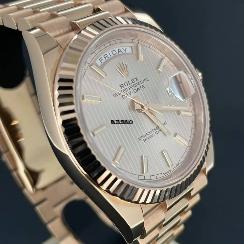 Reliable Replica Rolex Day-date 40 228235 Caliber 3255 Automatic Movement 40mm Rose Gold Case Mens/unisex Watch - Image 6