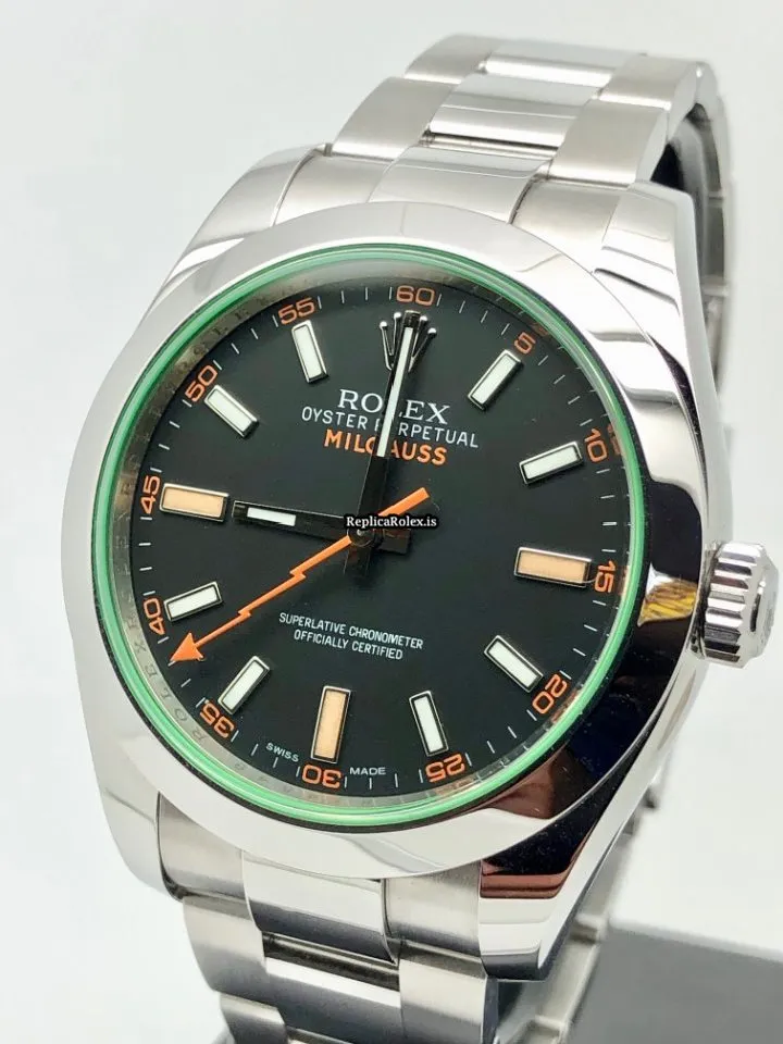 Fabulous Fake Rolex Milgauss 116400gv Caliber 3131 Automatic Movement 40mm Steel Case Mens/unisex Watch